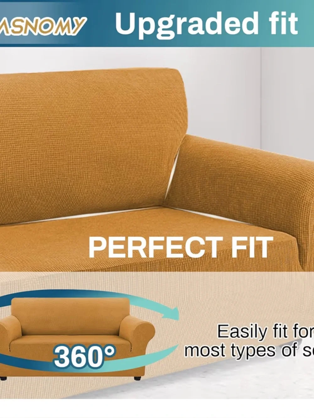 New golden 2 cushion loveseat cover